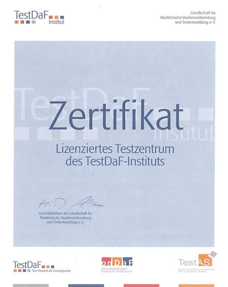 TestDaF Zertifikat